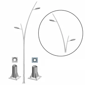 Cột Đèn Cao Áp Arista Cần Đôi 2 Bóng