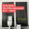 Bộ đèn năng lượng mặt trời 36V 200W